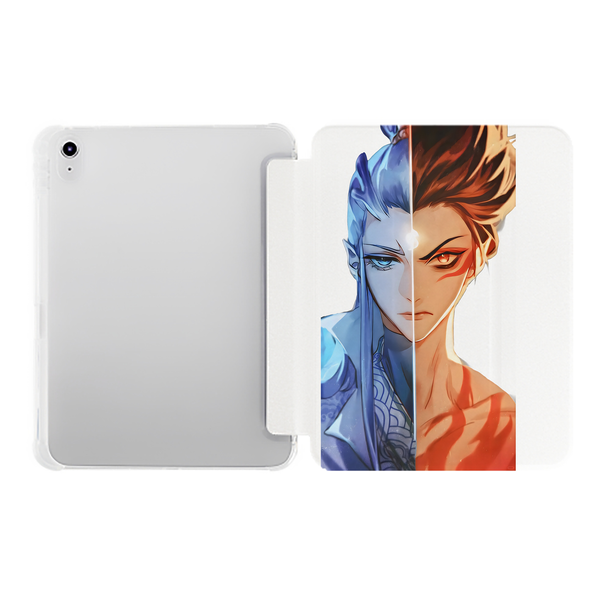 （画像用） Ne Zha 2 ナタ 魔童の大暴れ IPad ケース ペン収納付き 三つ折りスタンド PUレザー×シリコン 対応機種9.5/10.5/10.9インチ